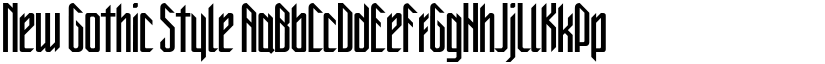 New Gothic Style font