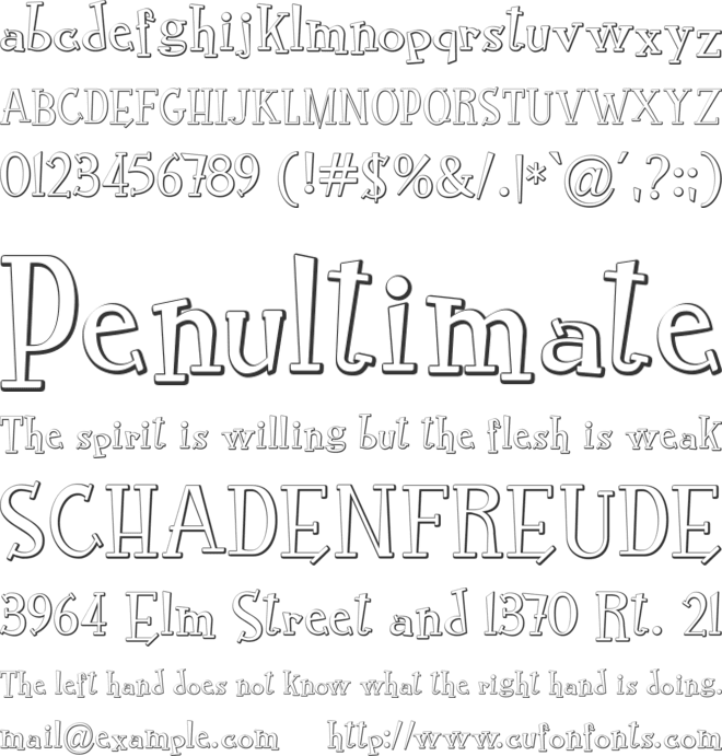 RocknRoll Typo bevel font preview