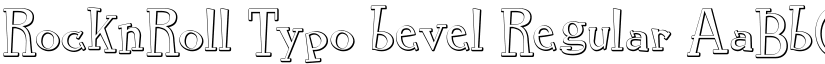 RocknRoll Typo bevel Regular font