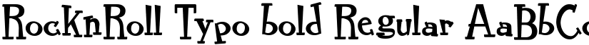 RocknRoll Typo bold Regular font