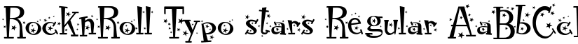 RocknRoll Typo stars Regular font