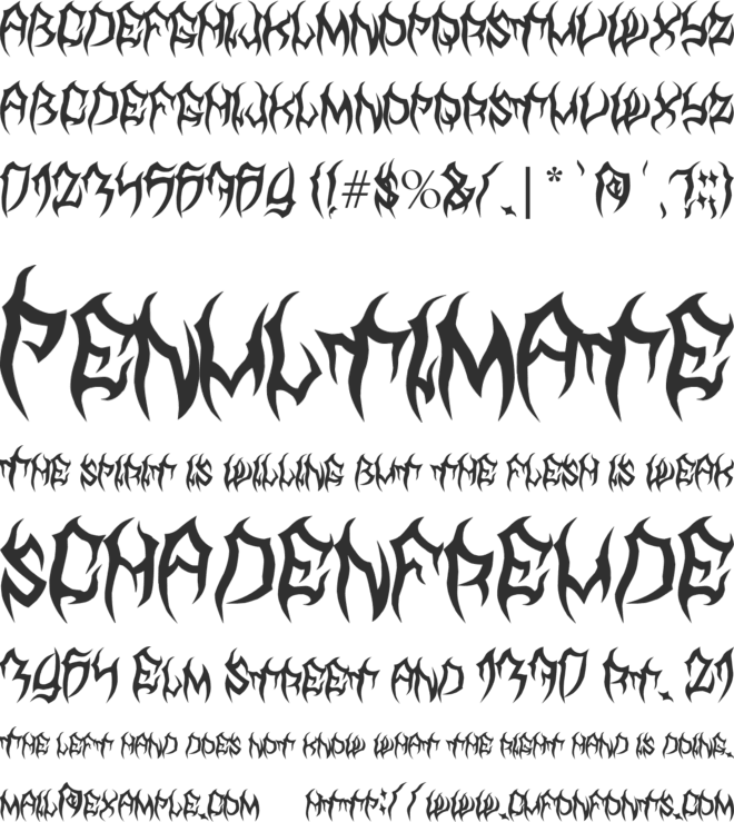MB TyranT font preview