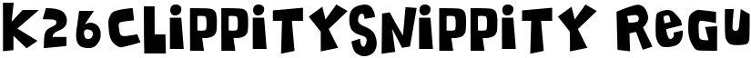 K26ClippitySnippity Regular font