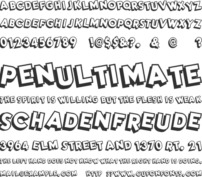 DimWitGauche font preview