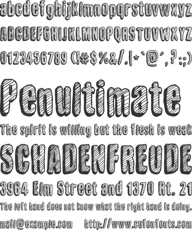 Sketch Wall font preview