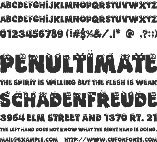 Funny Death font preview
