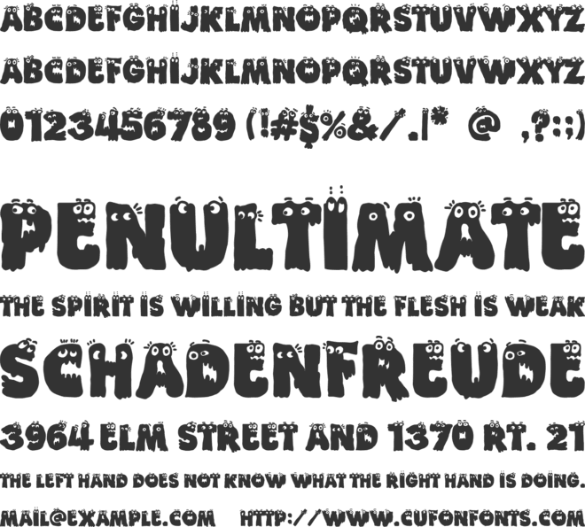 Funny Death font preview