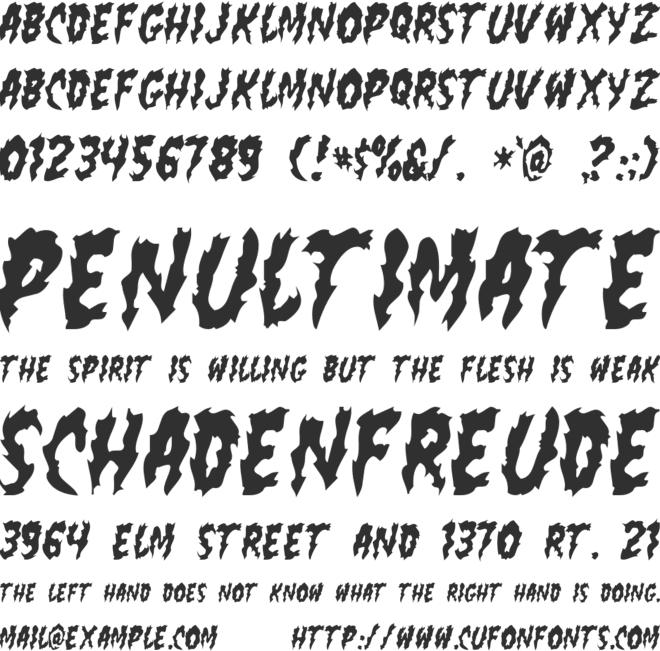 flamin poo font preview