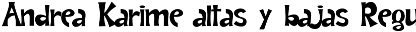 Andrea Karime altas y bajas Regular font