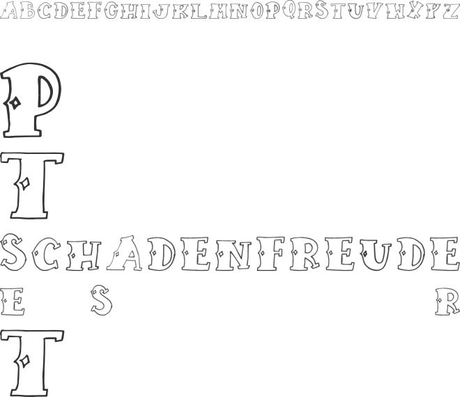 JUSTINALETTERING font preview