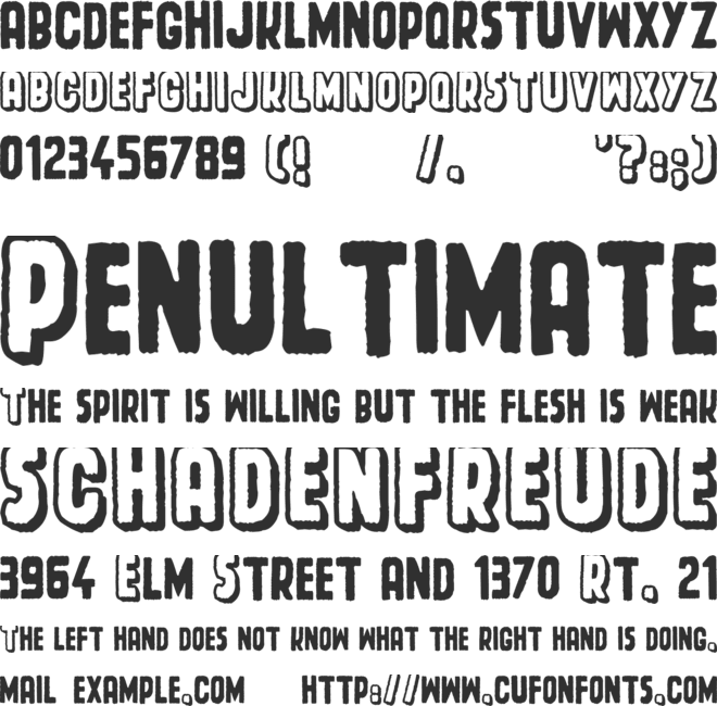 Spacecard font preview