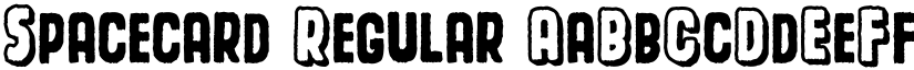 Spacecard Regular font