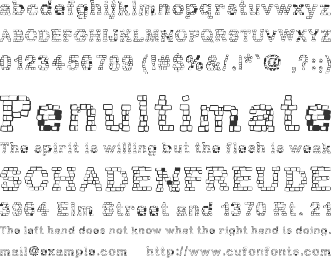 RH Brickhaus Proto font preview