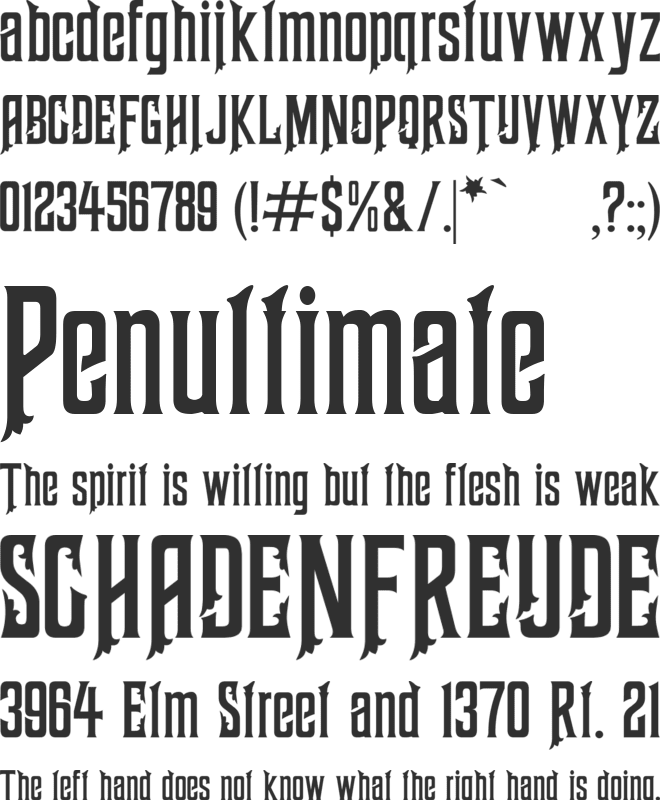 Haunted Mouse font preview