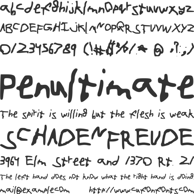 cartoonfont font preview