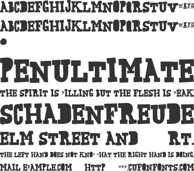 Freaking Strange font preview