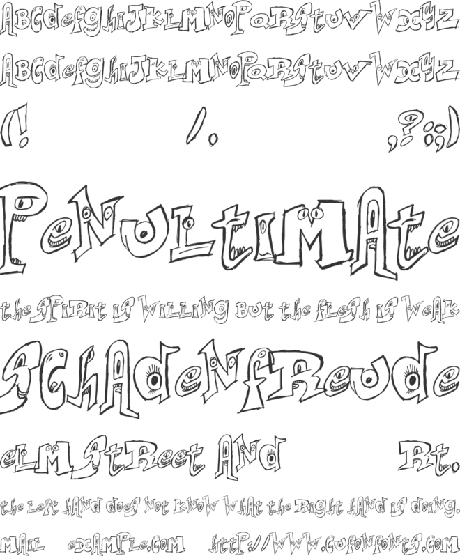 Smart Faces font preview