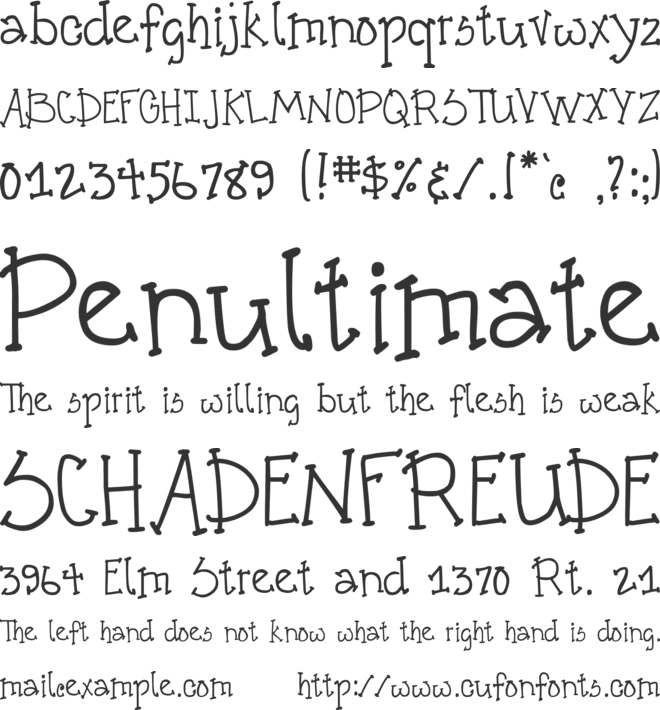 DJB Crazy Goofy Cool font preview