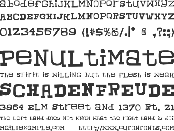 CHUNKY MUNKY font preview
