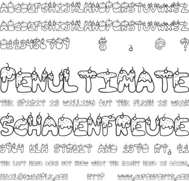 TastySundae font preview