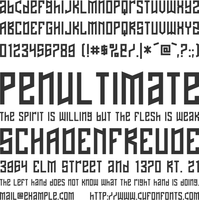 Naftalene font preview