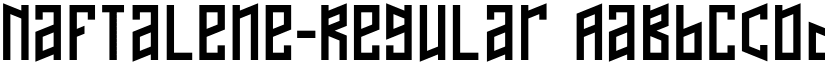 Naftalene-Regular font