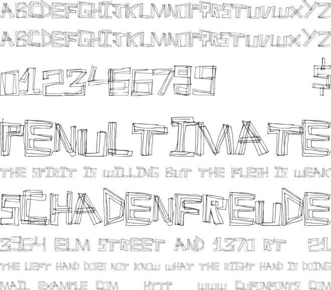 LineFever font preview