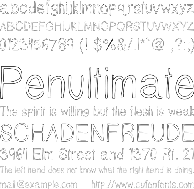 TallNBubbly font preview
