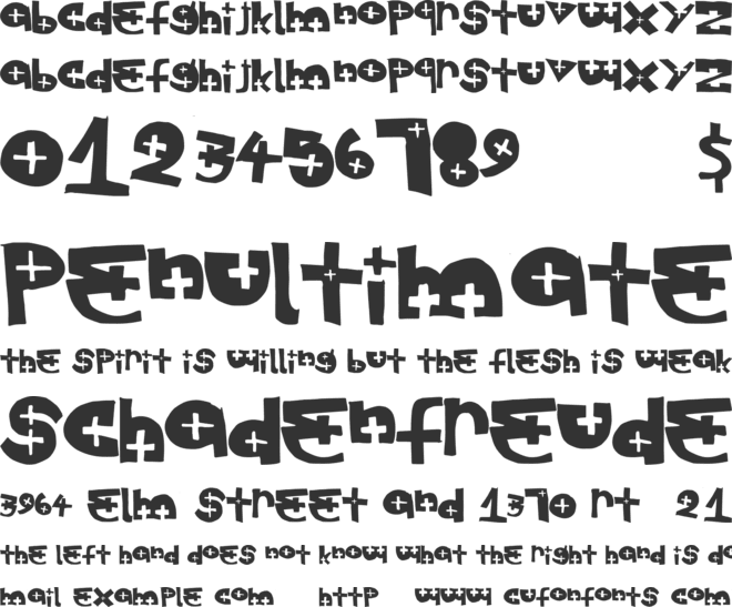 SpecialExit font preview