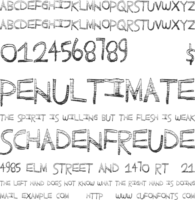 ScratchyFun font preview