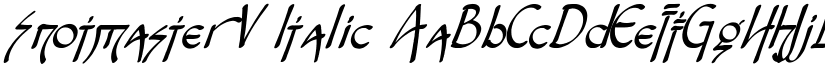 Snotmaster V Italic font