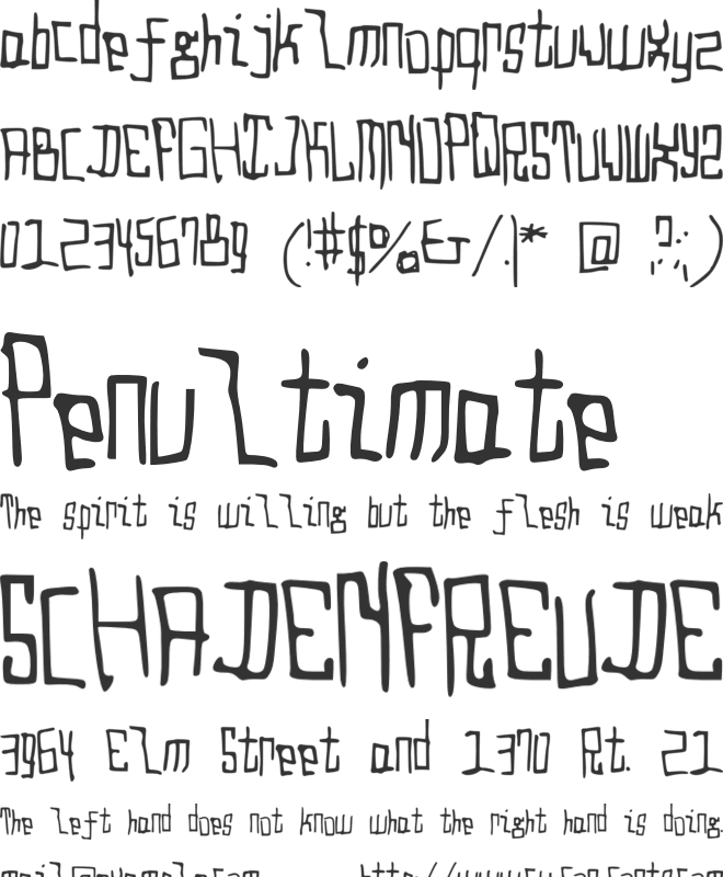 Droido font preview