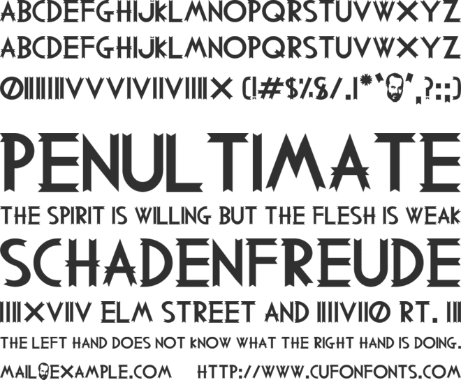 Woodcutter MMXV font preview