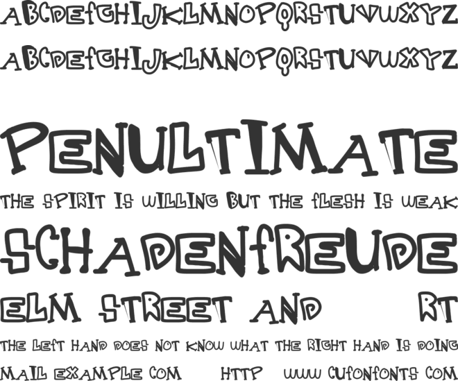 destruction font preview