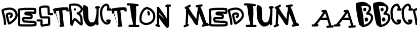 destruction Medium font