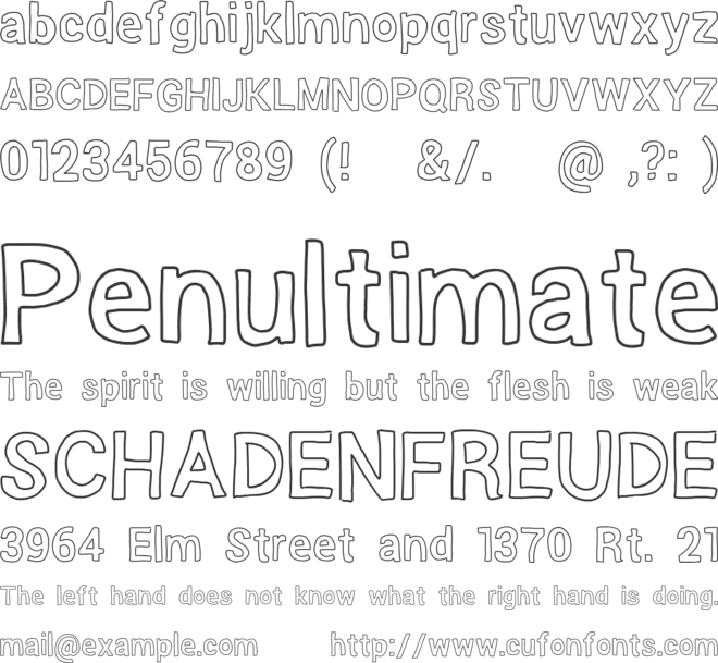 Lighthead font preview