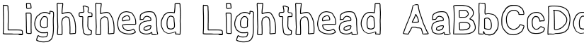 Lighthead Lighthead font