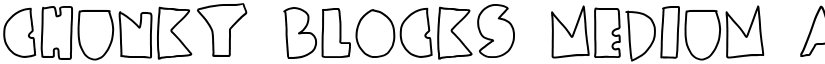 chunky blocks Medium font