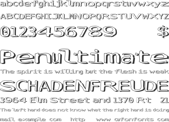 SimplyFresh font preview