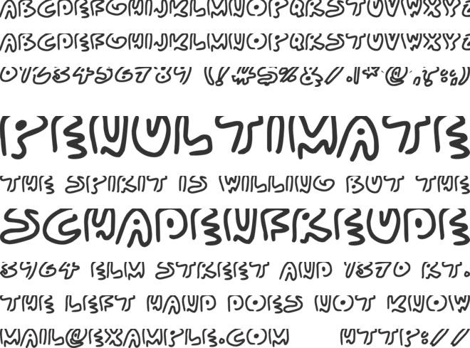 Almost Outlines font preview