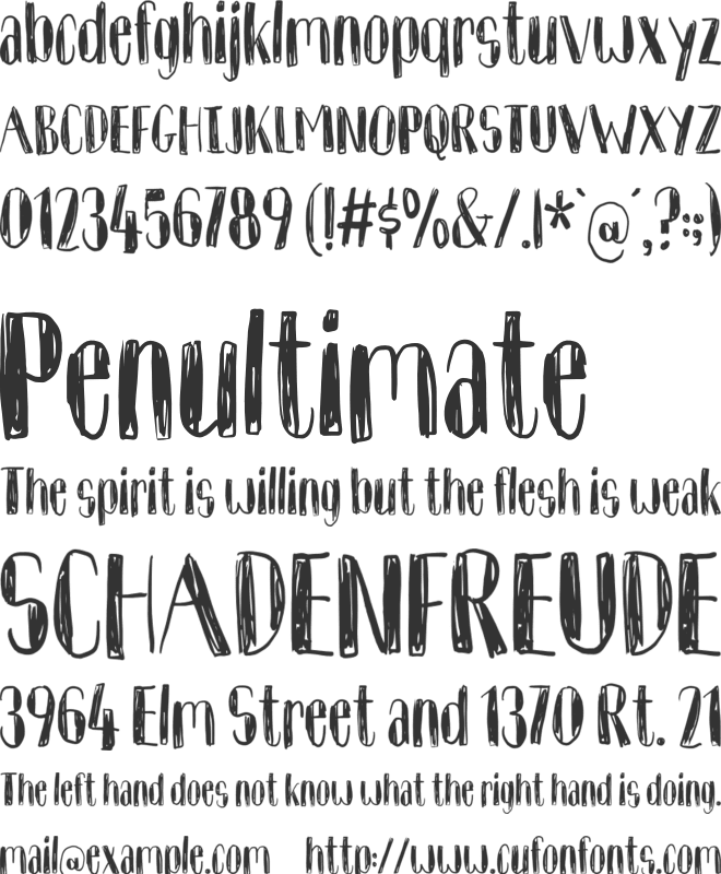 Komfortabel DEMO font preview