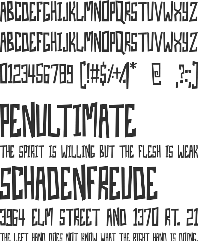 Skin And Bones font preview