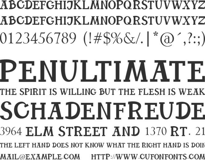 TOFFEE font preview