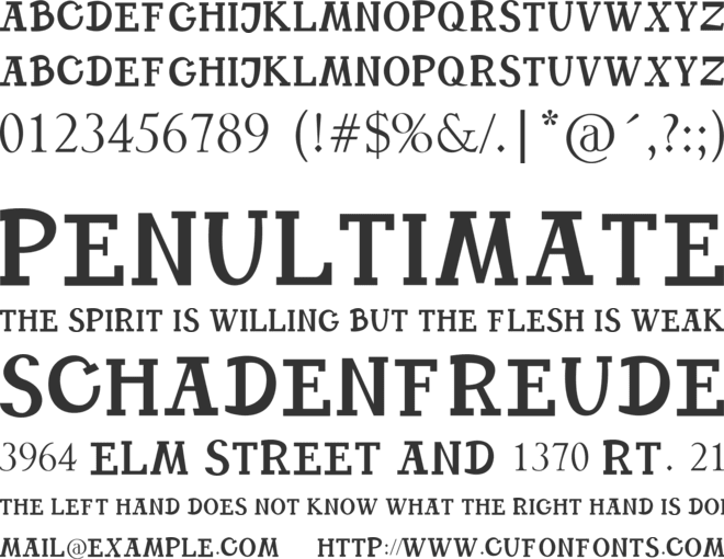TOFFEE font preview