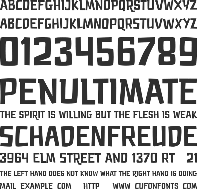 PAMPARAY Demo font preview