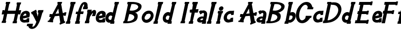 Hey Alfred Bold Italic font