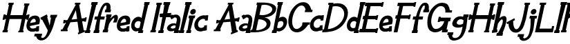 Hey Alfred Italic font