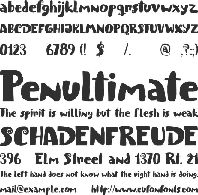 Spiraling Down DEMO font preview