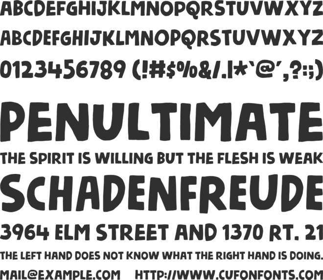 Nickname DEMO font preview