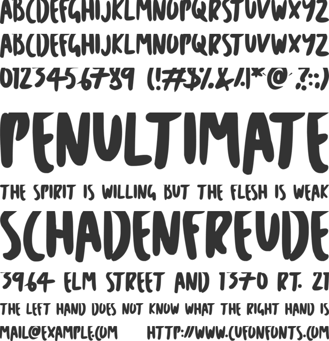 Cartoon Marker font preview